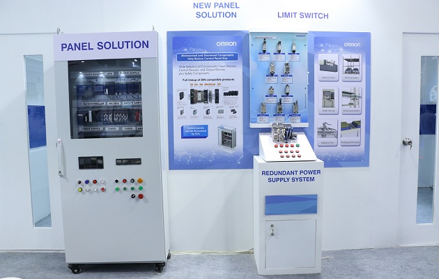 OMRON Panel Solutions and Limit Switch display at the booth