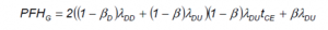 average probability of dangerous failure per hour for a 1oo2 architecture