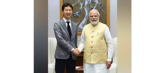 PM Modi meets CEO of Japanese semiconductor firm.