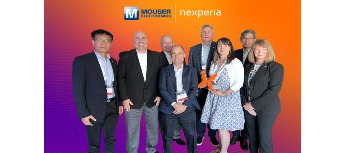 Mouser Electronics Receives E-Tailer of the Year from Nexperia