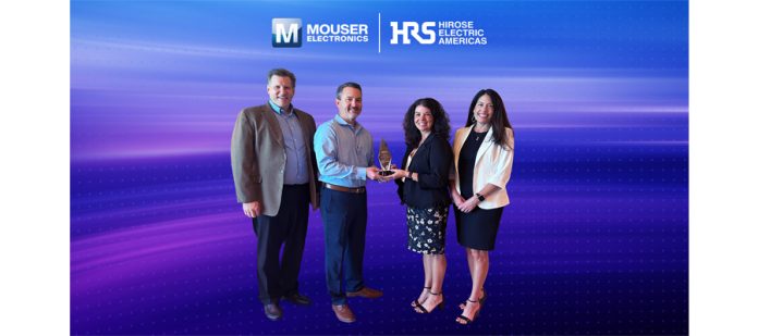 Mouser Electronics Receives Third Consecutive Distributor of the Year Award from Hirose