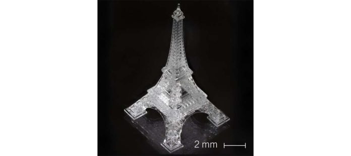 Novel process for 3D-printing macro-sized fused silica parts with hi-res features